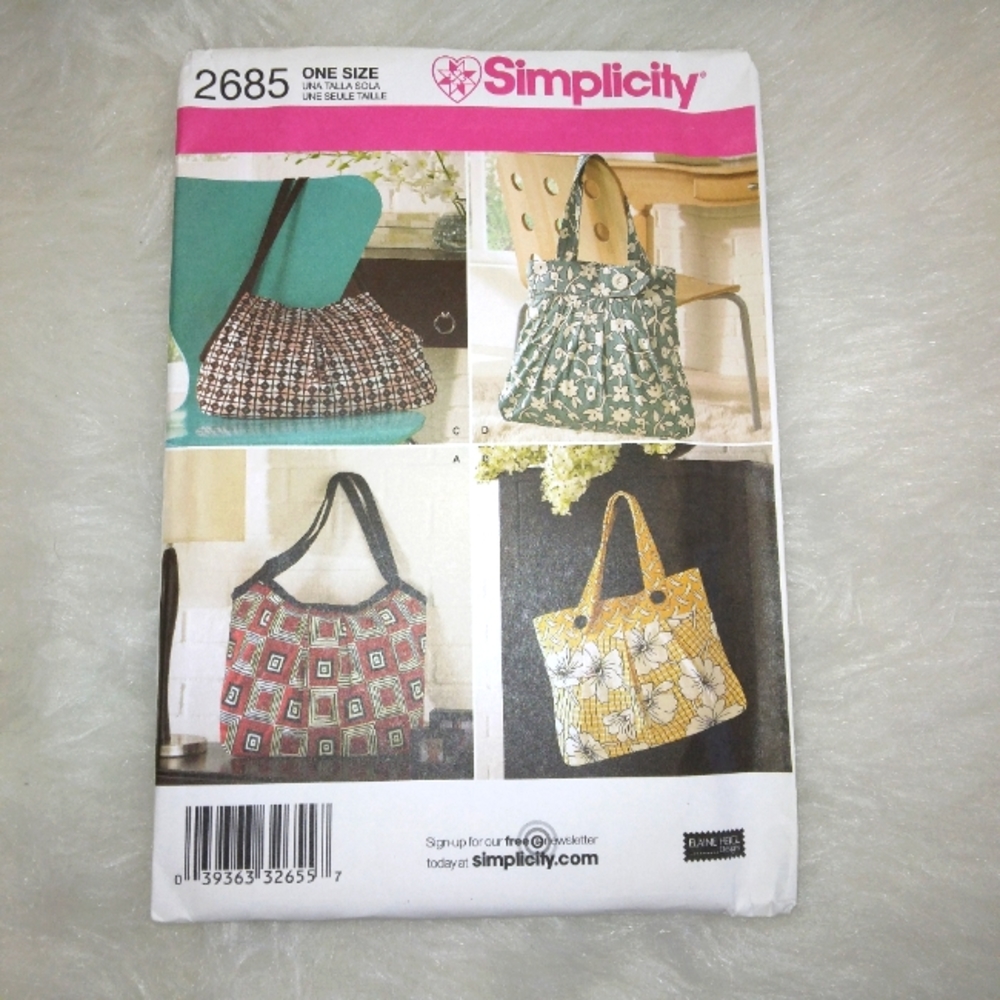 SIMPLICITY 2685 Bags in 4 Styles